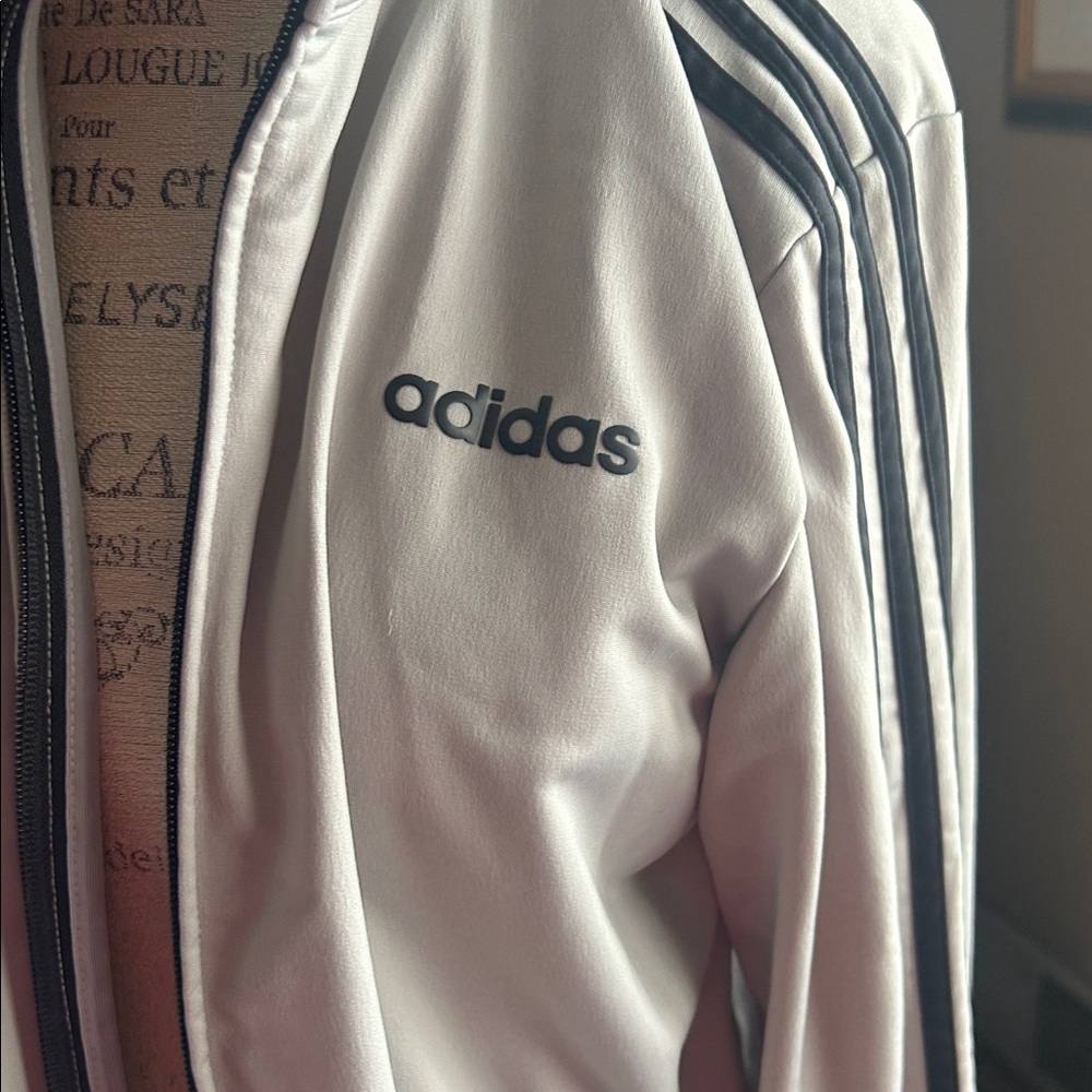 Adidas Light Gray Track Jacket - Medium - image 2